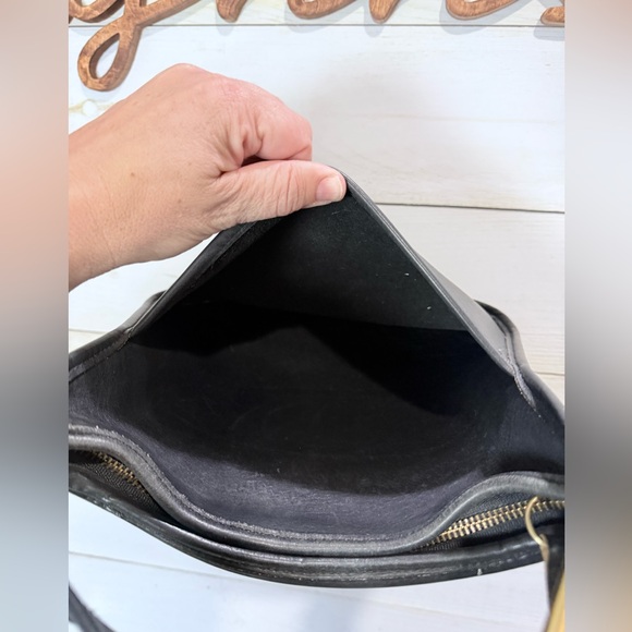 COACH Legacy Zip Bag Vintage 9966 Black Glove-Tanned Leather Made in USA 2001 - Picture 9 of 14